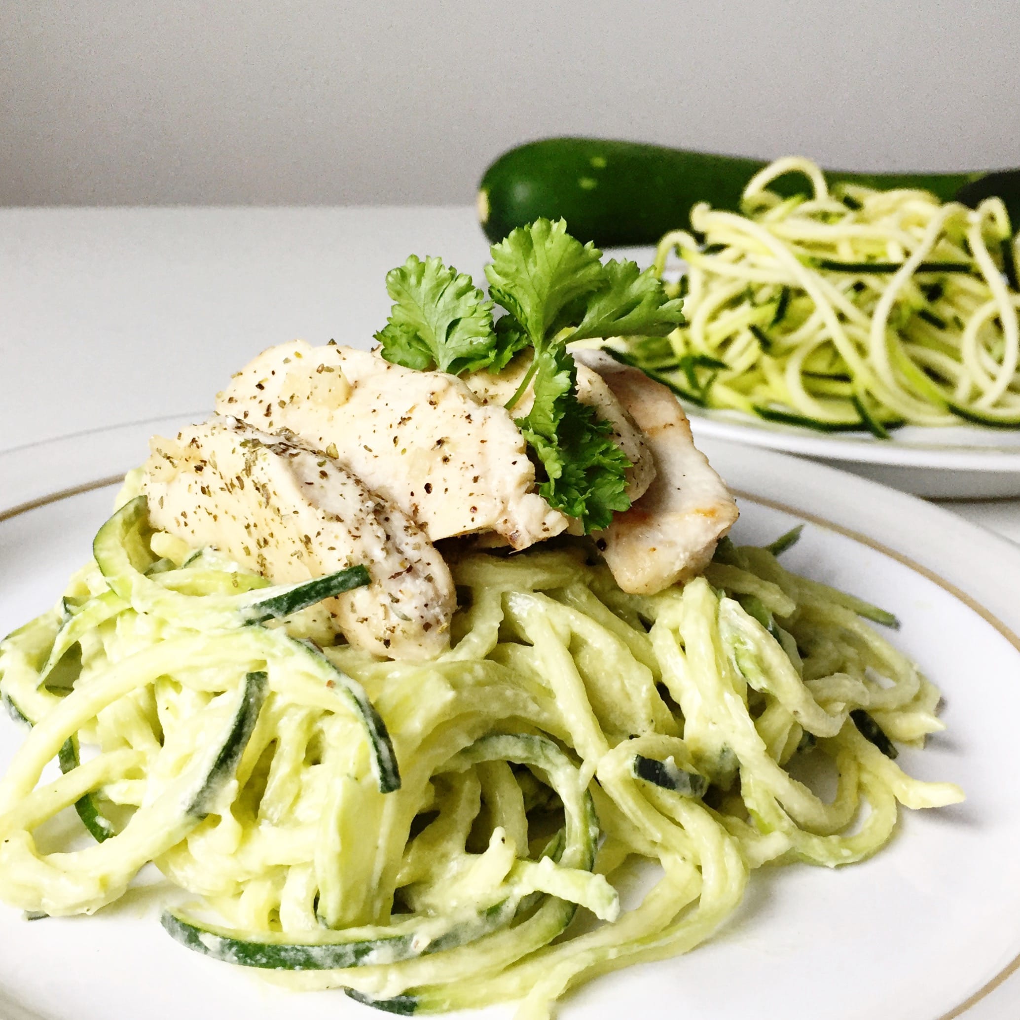 Alfredo Chicken with Zoodles Healthy Eating And Living